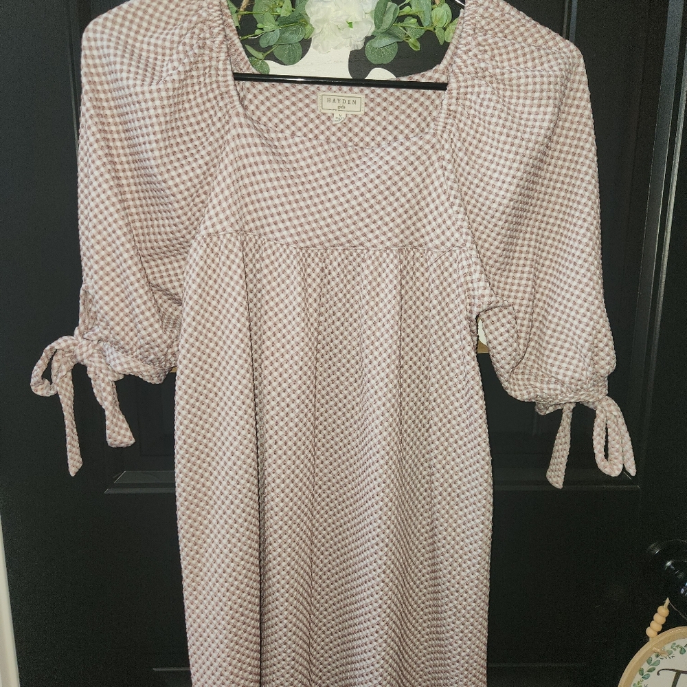 Hayden Gingham Puff Sleeve Dress